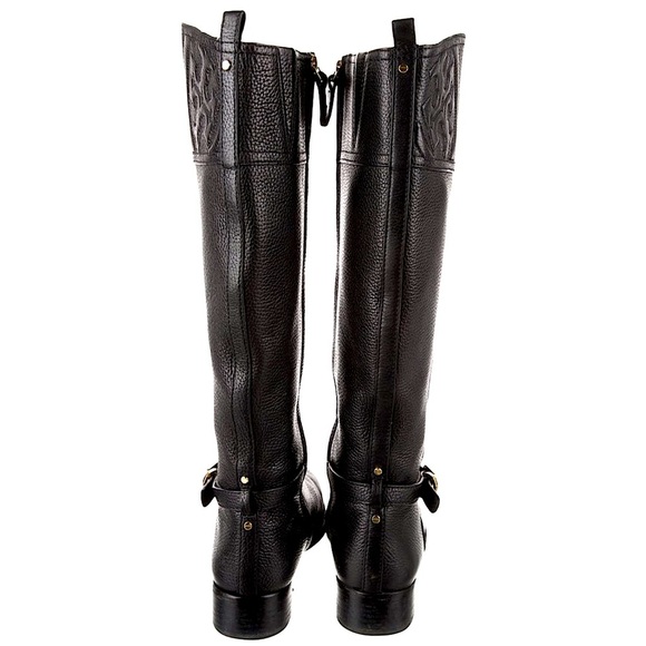 Tory Burch Black Leather Riding Boots knee high boots - Picture 4 of 16